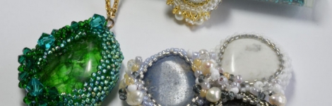 Bead Embellished Cabochons